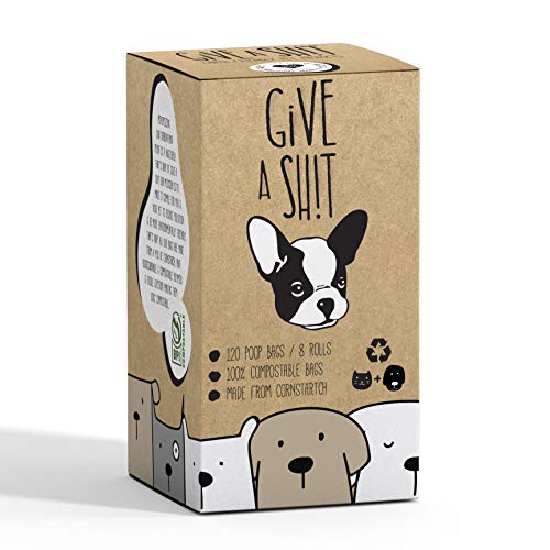 Compostable Dog Poop Bags | 10% to Charity | Vegetable Based | Eco and Earth Friendly Disposable Doggie Waste Baggies | Leakproof and Zero Odor Green Pet Supplies | Easy Compost Disposal