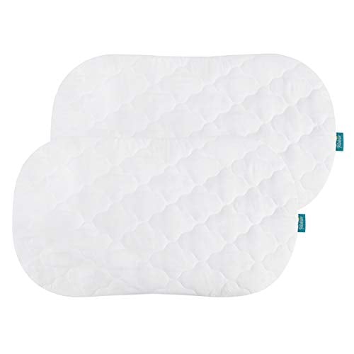 Book Cover Bassinet Mattress Cover Compatible with Halo Bassinest Swivel Sleeper Bassinet Mattress Pad, 2 Pack, Microfiber, Waterproof and Soft, White