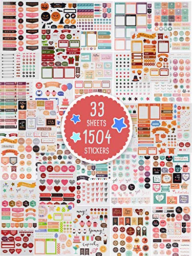 Book Cover Aesthetic Planner Stickers - 1500+ Stunning Design Accessories Enhance and Simplify Your Planner, Journal and Calendar