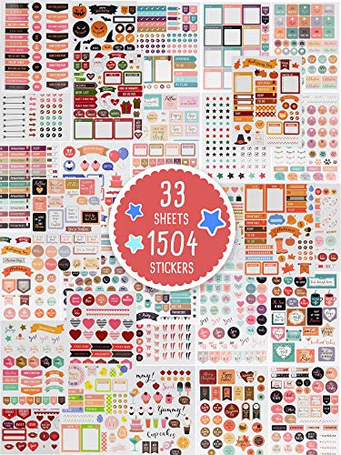Aesthetic Planner Stickers - 1500+ Stunning Design Accessories Enhance and Simplify Your Planner, Journal and Calendar