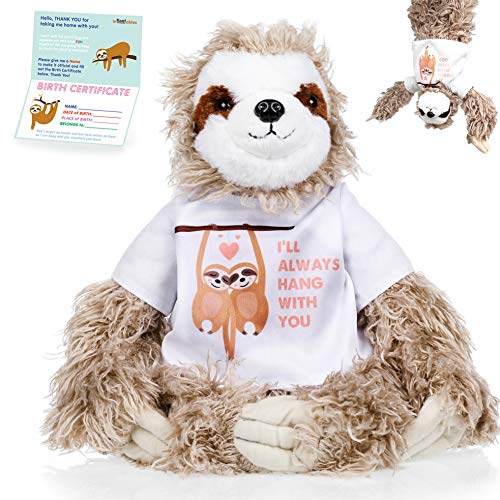 Sloth Stuffed Animal - The Original I'll Always Hang with You Large Sloths Plush Animals Toy. Sloth Gifts Sticky Hands for Birthdays, Valentines or Christmas. Cute, Fun, Soft, and Pre Wrapped!