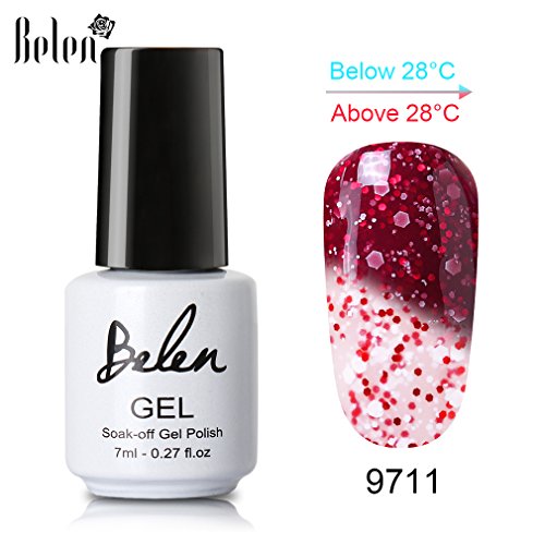 Belen Gel Nail Polish Temperature Colors Change Chameleon Color Gel Polish 7ML