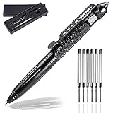 KEPEAK Military Tactical Pen, Professional Self Defense Pen, Emergency Glass Breaker Pen - Tungsten Steel, Writing Tool with 6 Refill