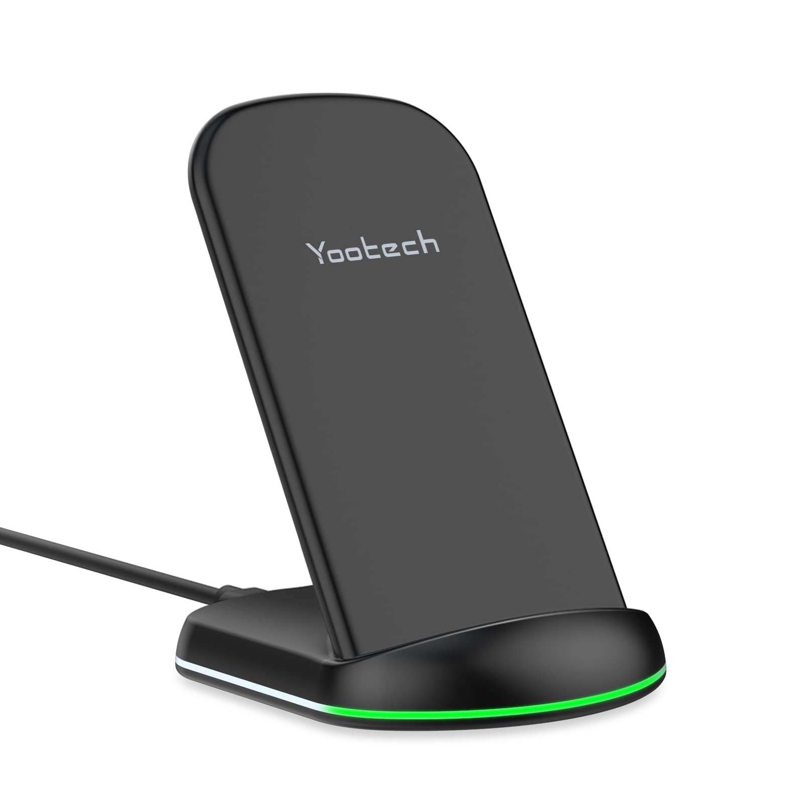 Yootech Wireless Charger Qi-Certified 10W Max Wireless Charging Stand, Compatible with iPhone 11/11 Pro/11 Pro Max/Xs MAX/XR/XS/X/8, Galaxy Note 10/Note 10 Plus/S10/S10 Plus/S10E/S9(No AC Adapter)