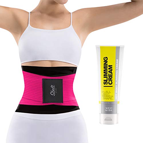 Waist Trainer Corset with Sweat Cream – Women’s Slim Abs Waist Trimmer with Slimming Body and Skin Gel