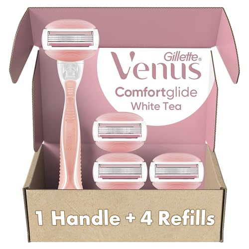 Venus ComfortGlide White Tea Women's Razor 1 Handle + 4 Blade Refills