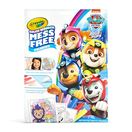 Book Cover Crayola Paw Patrol Color Wonder, Mess Free Coloring Pages & Markers, Styles May Vary, Gift