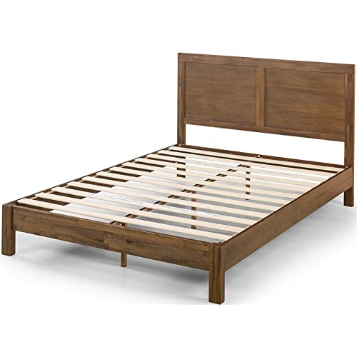 Book Cover ZINUS Owen Wood Platform Bed Frame / Solid Wood Mattress Foundation / No Box Spring Needed / Wood Slat Support / Easy Assembly, Queen