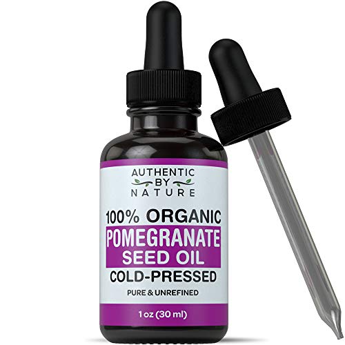 Organic Pomegranate Seed Oil. 100% Pure Unrefined Cold Pressed Essential Oil. Unclog Pores, Remove Dirt, Acne From Skin. Nourishes Hair and Scalp. Natural Antioxidant Moisturizer for Men and Women 1oz