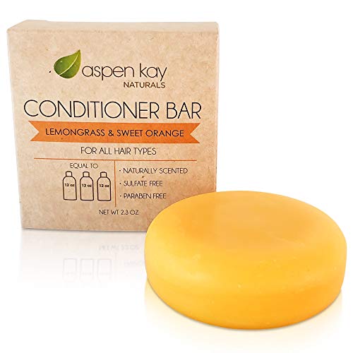 Solid Conditioner Bar, Made With Natural & Organic Ingredients, All Hair Types, Sulfate-Free, Cruelty-Free & Vegan 2.3 Ounce Bar. (Citrus)
