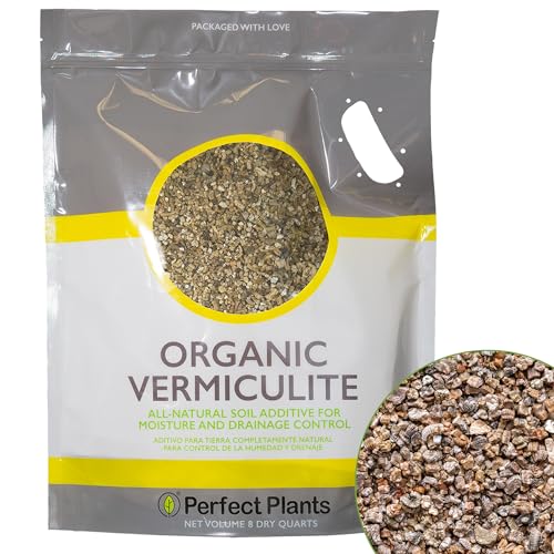 Organic Vermiculite by Perfect Plants - 8 Dry Quarts Natural Soil Additive for Potted Plants