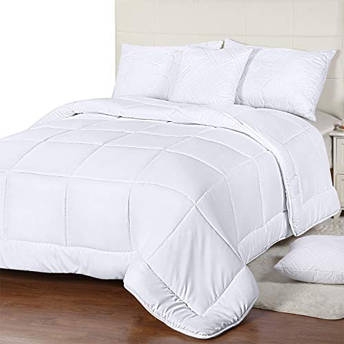 Book Cover Utopia Bedding All Season Down Alternative Quilted Comforter Twin - Twin Duvet Insert with Corner Tabs - Machine Washable - Duvet Insert Stand Alone Comforter - Twin/Twin XL - White