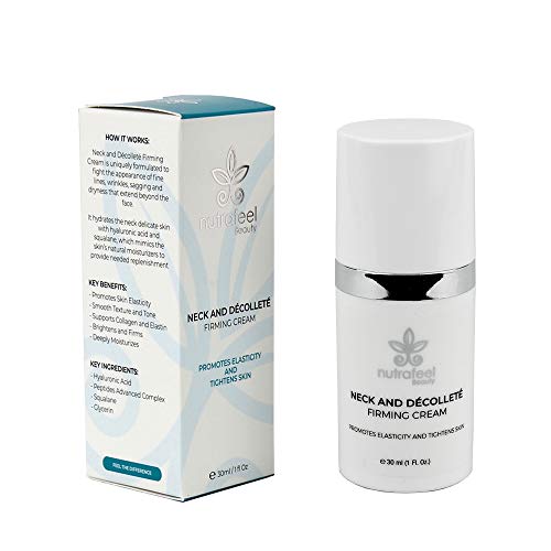 Neck and DÃ©colletÃ© Firming Cream | Best Anti-Aging Rejuvenating Firming Cream with Hyaluronic Acid, Glycerin, Squalane, Peptides | Anti-Wrinkle, Promotes Collagen, Elasticity & Tightens Skin