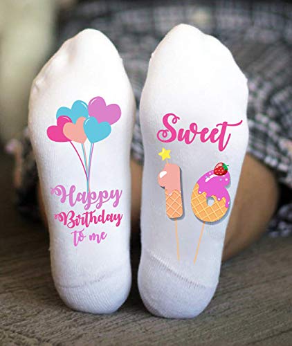 Sweet Sixteen Socks Happy Birthday Funny Girl Gifts Teenager