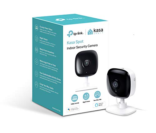 Book Cover Kasa Smart (KC100) Spot Indoor Camera by TP-Link, 1080p HD Smart Home Security Camera with Night Vision, Motion Detection for Pet Baby Monitor, Works with Alexa Echo & Google Home