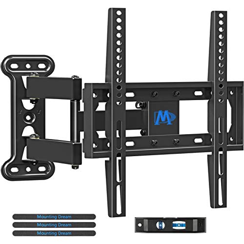 Mounting Dream TV Wall Mount Full Motion for 26-55 Inch TVs with 19.3" Extension, TV Mount with Articulating Arm up to 60LBS VESA 400x400mm - Easy Single Stud Install