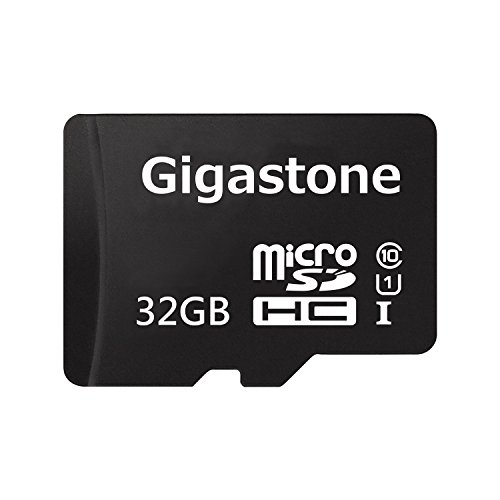 Gigastone 32GB Micro SD Card with SD Adapter U1 C10, MicroSD HC Memory Card for Samsung Galaxy Android Phone Tablet DSLR GoPro Camera Drone PC -Black