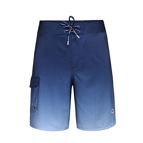 Rokka&Rolla Men's 4-Way Stretch Swim Trunks 9" Quick Dry Board Shorts Beach Swimwear Bathing Suit