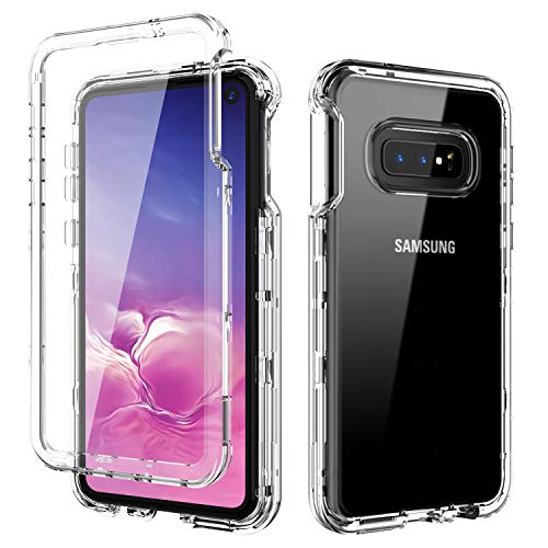 SKYLMW Case for Galaxy S10E Case,Shockproof Three Layer High Impact Protection with Built in Screen Protector Cover for Galaxy S10E 2019 (5.8 inch),Clear