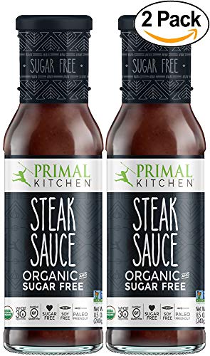 Book Cover Primal Kitchen's Steak Sauce Organic and Sugar Free, 8 oz, Pack of 2