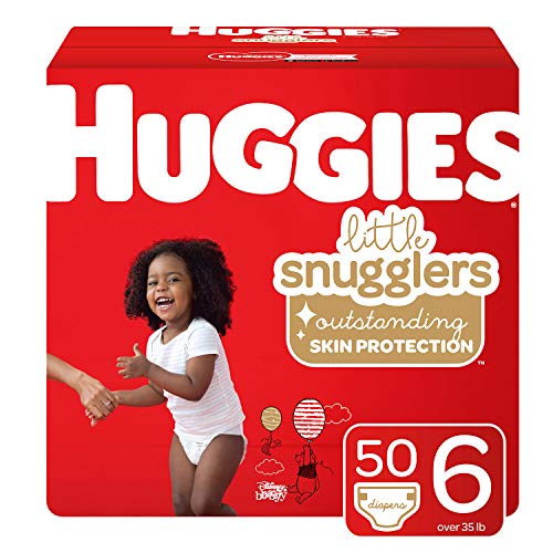 Huggies Little Snugglers Baby Diapers, Size 6 (35+ lb.), 50 Ct, Giga Jr Pack (Packaging May Vary)