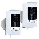 Silicone Skin Case Cover Sun Glare, UV & Weather Protection Skins Cover Compatible for All-New Ring Stick Up Cam Wired - White (2 Pack)