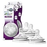 Philips Avent Natural First Flow Nipple, 4 Pack, SCF657/43