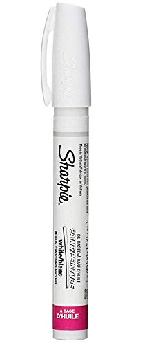 Sharpie Oil-Based Paint Marker, Medium Point, White Ink, Pack of 12