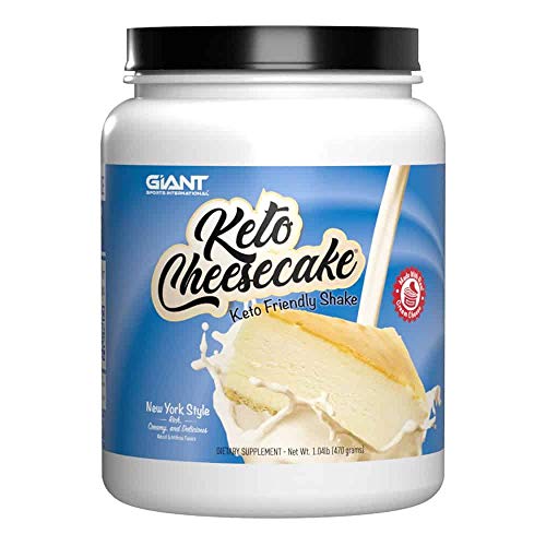 Book Cover Keto Cheesecake Shake Mix - Delicious Low Carb, Ketogenic Diet Gluten Free Powder Mix - Meal Replacement - Blend, Shake, and Bake â€“ New York Style - 20 Servings