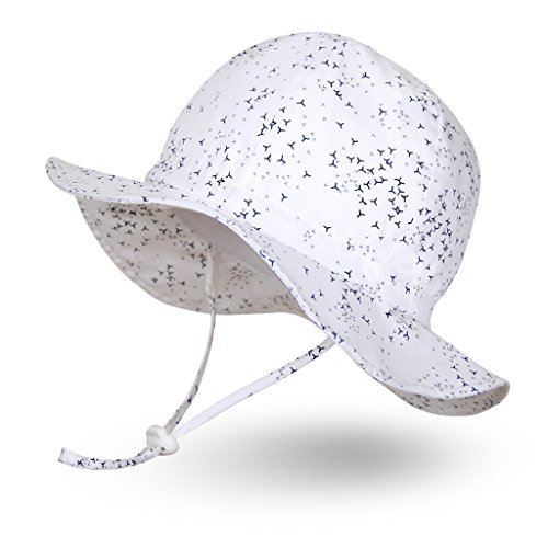Ami&Li tots Unisex Child Adjustable Wide Brim Sun Protection Hat UPF 50 Sunhat for Baby Girl Boy Infant Kids Toddler
