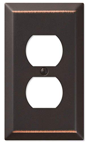 Amerelle 163DDB Traditional Steel Wallplate, Aged Bronze, Outlet (4)
