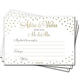 Wedding Advice Cards and Wishes for the Mr. and Mrs. (50 Pack) - Bridal Shower Games - Wedding Games and Supplies