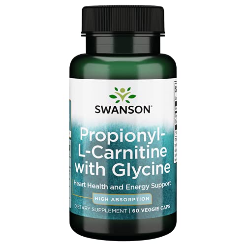 Swanson Propionyl L-Carnitine with Glycine - Natural Supplement Promoting Heart Health & Energy Support - May Support Muscle Strength & Endurance - (60 Veggie Capsules)