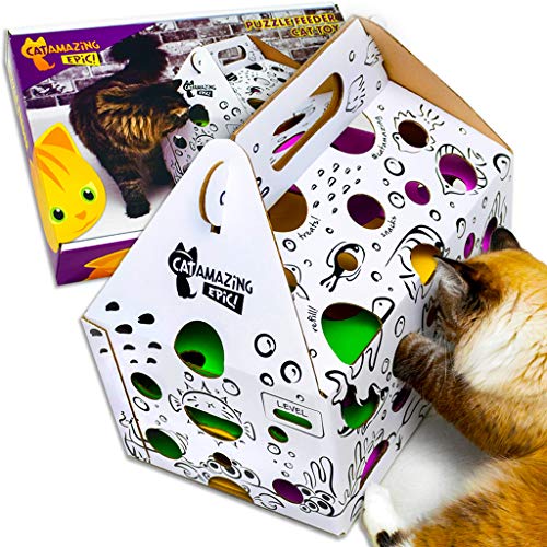 Cat Amazing Epic! – Cat Puzzle Feeder & Treat Hunt Maze – Interactive Cat Toy