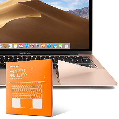 UPPERCASE Premium Palm Rest Protector Skin Cover Set Compatible with MacBook Air 13" 2018, 2019 Only, Gold