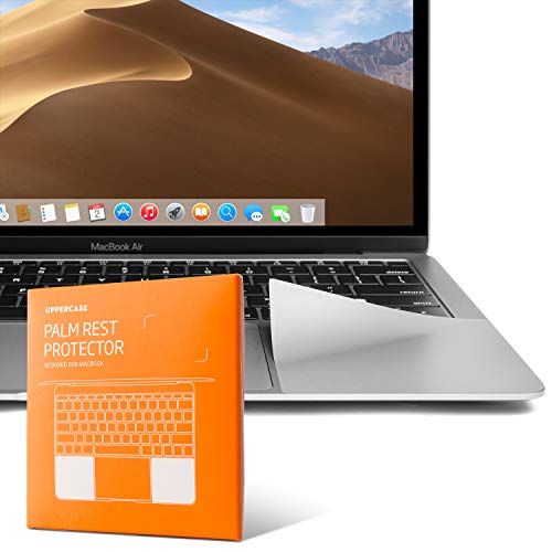 UPPERCASE Premium Palm Rest Protector Skin Cover Set Compatible with MacBook Air 13" 2018, 2019 Only, Silver