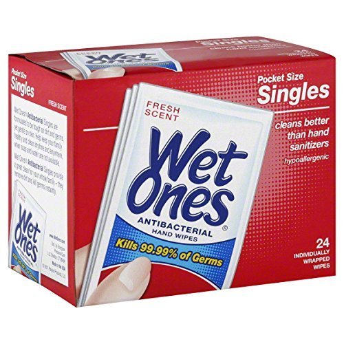 Wet Ones Singles 1-Pack of 24-Count Wipes (3-Pack)