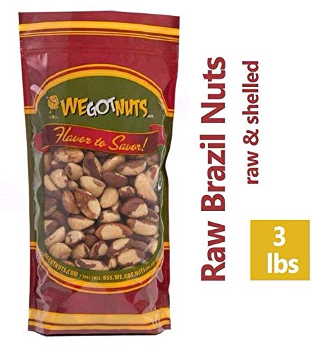 Book Cover Brazil Nuts - 3 Pounds ,Whole, Shelled, Raw, Natural, No Preservatives Added, Non-GMO, NO PPO, We Got Nuts ...