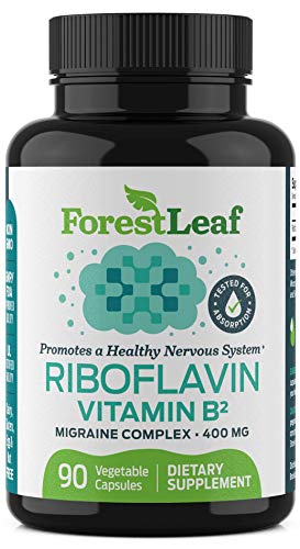 Vitamin B2 Riboflavin, 400mg - 90 Capsules - Promotes Healthier Blood, Nervous System, Energy and Metabolism â€“ Non-GMO, Gluten Free Daily Dietary Supplement â€“ by ForestLeaf