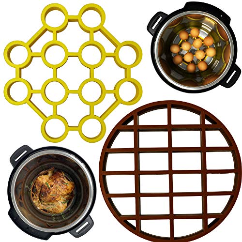 Pressure Cooker Accessories Egg Rack And Roasting Rack 2 Piece Silicone Set By Aunt Shannon's Kitchen TM