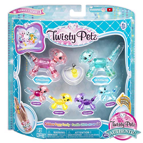 Twisty Petz, Series 3, Rainbow Puppy Family Pack Collectible Bracelet Set for Kids Aged 4 and Up