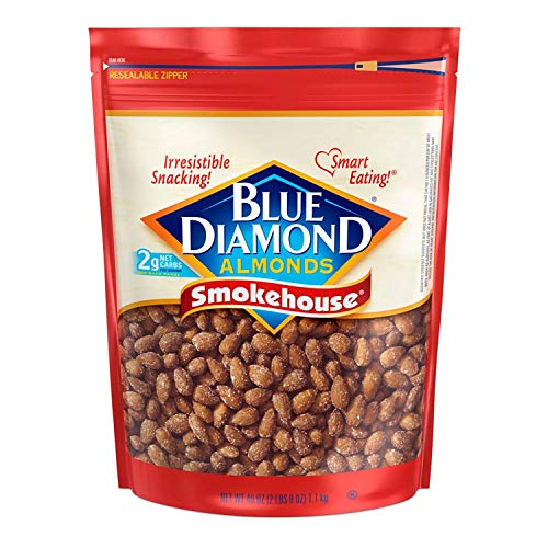 Book Cover Blue Diamond Almonds Smokehouse Flavored Snack Nuts, 40 Oz Resealable Bag (Pack of 1)
