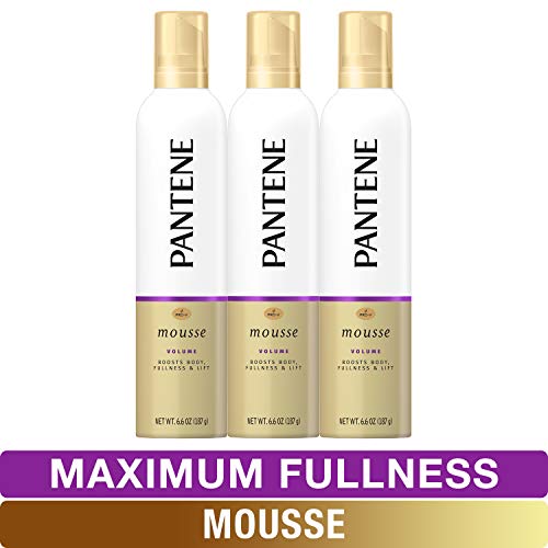 Pantene Body Boosting Mousse, Pro-V Maximum Fullness, 6.6 Ounce, Pack of 3