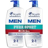 Head and Shoulders, Shampoo and Conditioner 2 in 1, Anti Dandruff, Pure Sport, 31.4 fl oz, Twin Pack