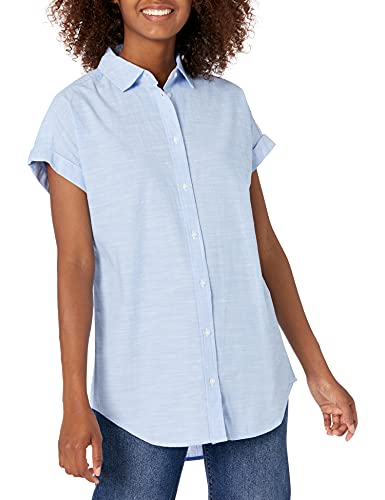 Book Cover Amazon Brand - Goodthreads Women's Washed Cotton Short-Sleeve Tunic