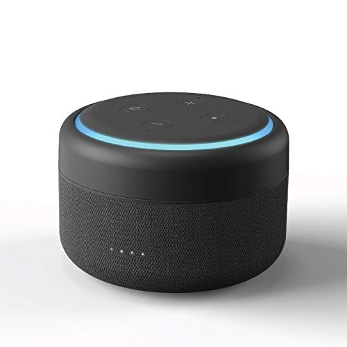 Book Cover i-box Echo Dot Battery Base 3rd Generation - Wireless Charger for Echo Dot 3rd Gen (Latest Model)