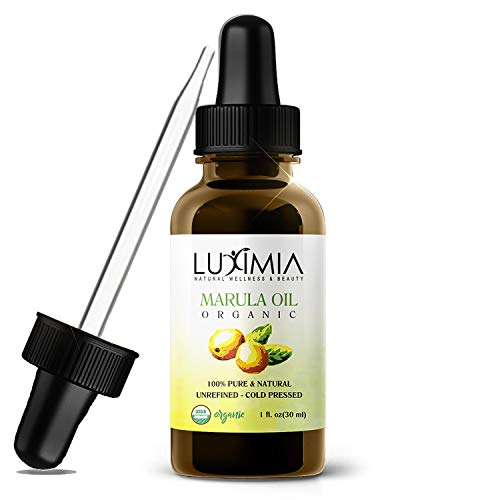 Organic Marula Oil - USDA Certified Organic, 100% Pure, Cold-Pressed, Unrefined, For Face, Body, Hair & Nails, Anti-Aging, Moisturizing, Balancing - 1 OZ (30ml)
