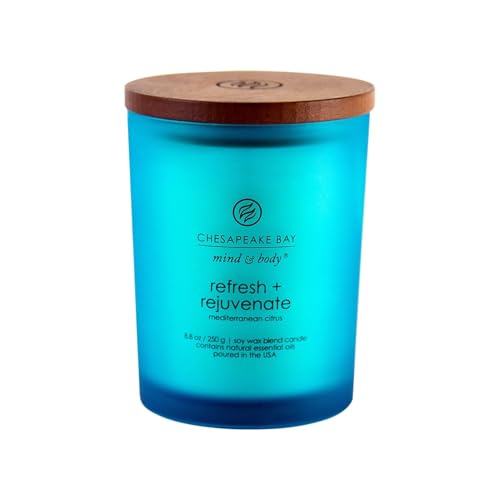 Chesapeake Bay Candle Scented Candle, Refresh + Rejuvenate (Mediterranean Citrus), Medium