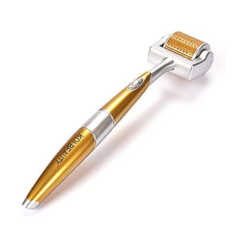 KOI BEAUTY Professional Derma Roller Real 192 Titanium Microneedles Gold - Include Free Storage Case