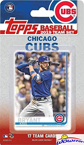 Chicago Cubs 2019 Topps Baseball EXCLUSIVE Special Limited Edition 17 Card Complete Team Set with Kris Bryant, Anthony Rizzo,Javier Baez & Many More Stars & Rookies! Shipped in Bubble Mailer! WOWZZER!